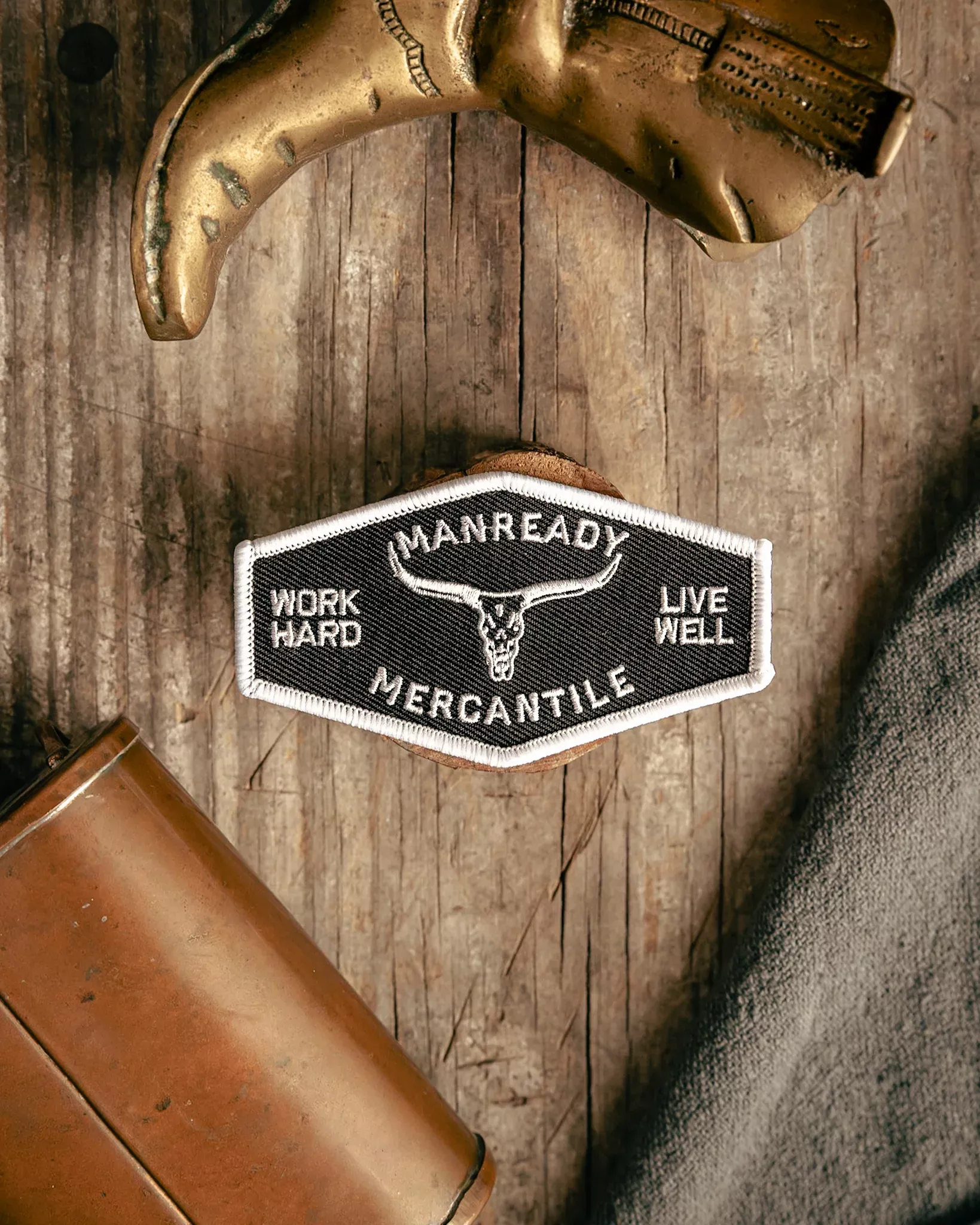 Patch | Work Hard Live Well Longhorn | Manready Mercantile