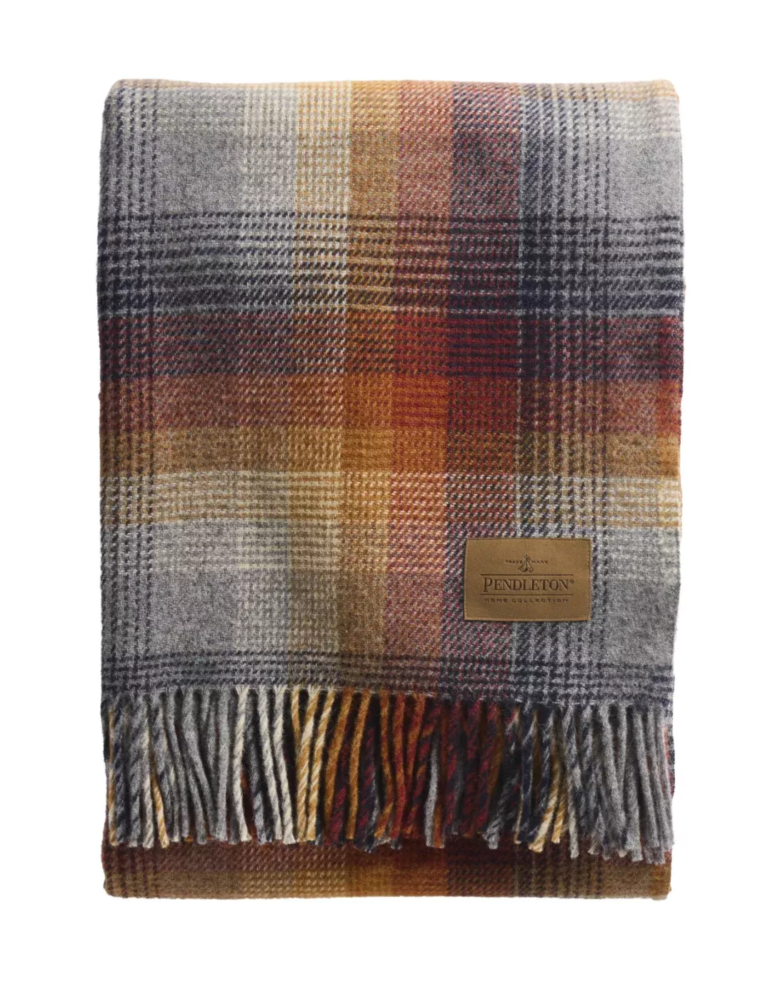 Pendleton Motor Robe — Pure Virgin Wool Plaid Throw with Leather Carrier