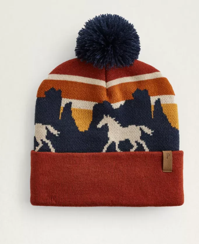 Pendleton Retro Scene Beanie - Classic Pom Beanie for Men & Women