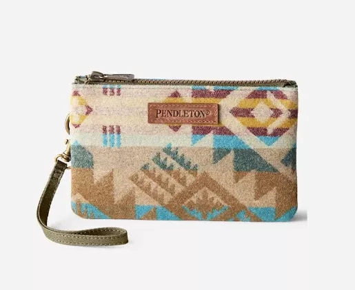 Pendleton Three Pocket Keeper Wristlet - Premium Wool Jacquard Organizer