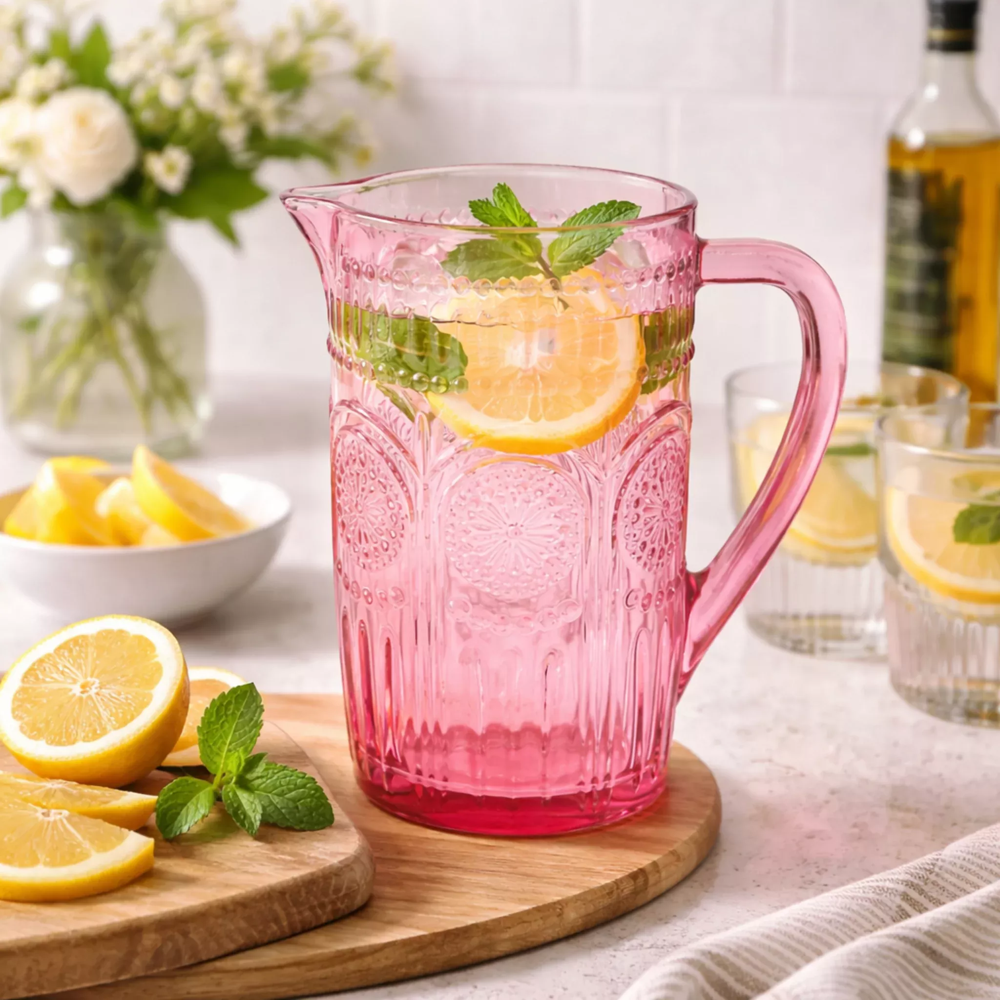Pink Codi Glass Mini Pitcher