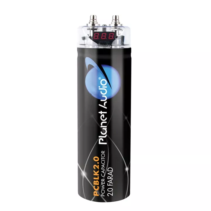Planet 2.0 Farad Capacitor Digital Volt Meter Black
