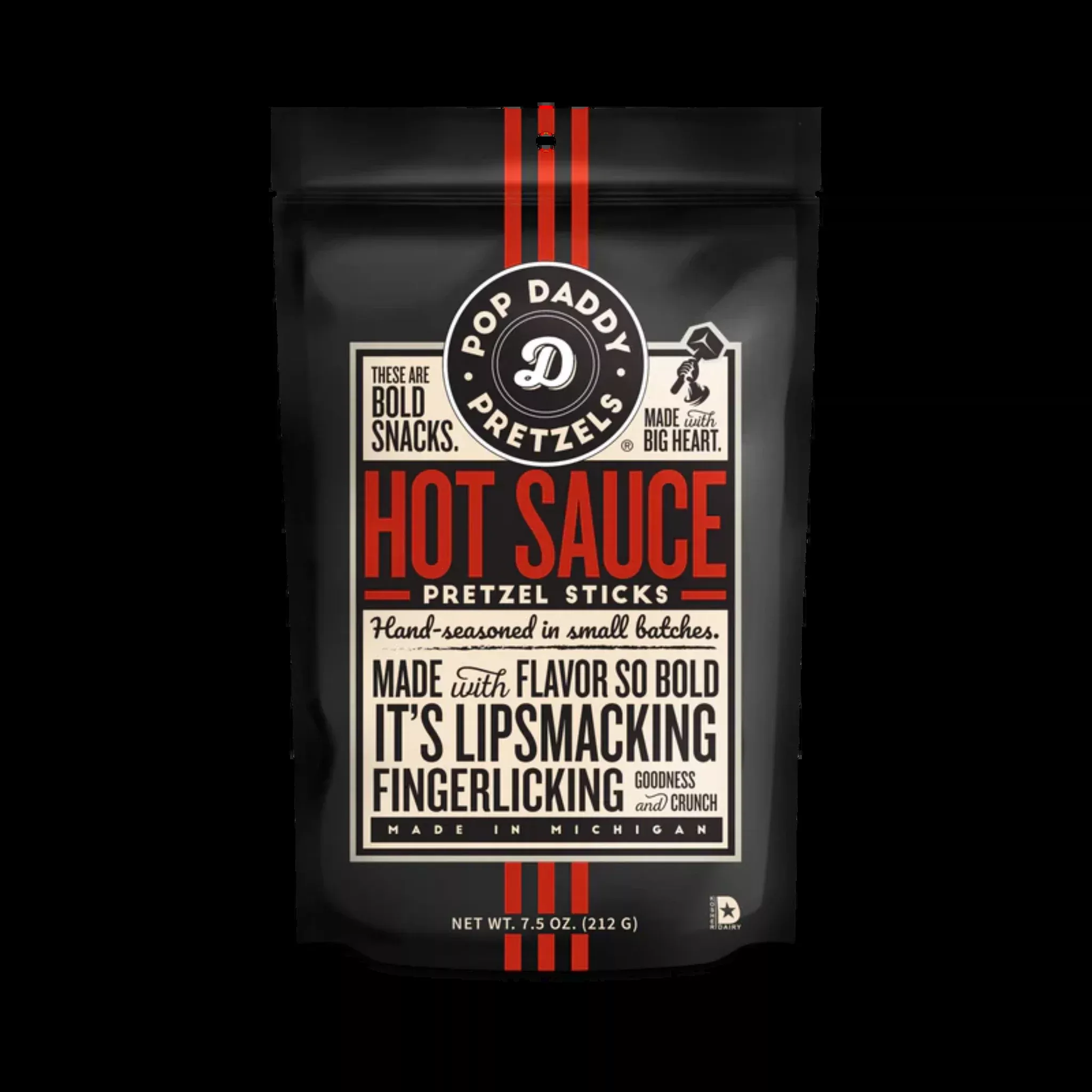 Pop Daddy Hot Sauce Seasoned Pretzels