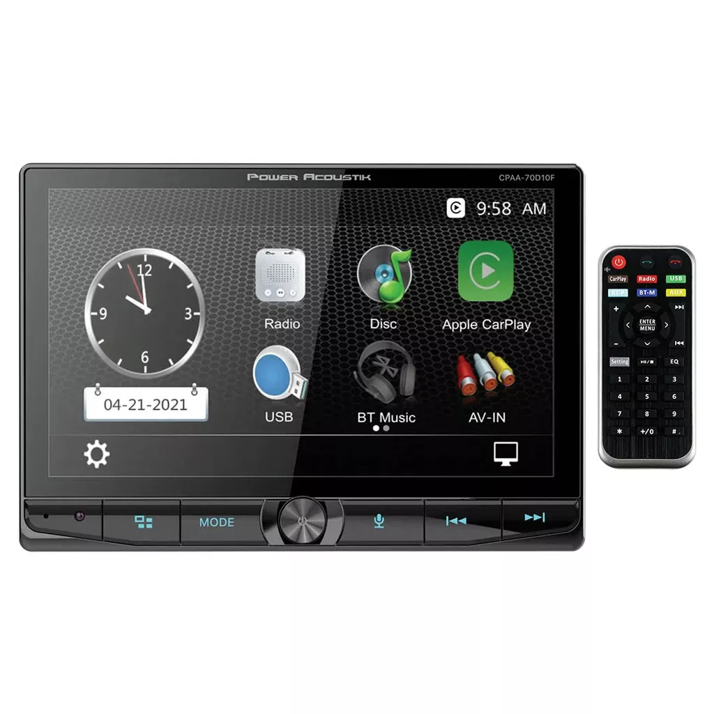 Power Acoustik 10.6" FloatingDouble Din Dvd With Apple Car Play & Android Auto