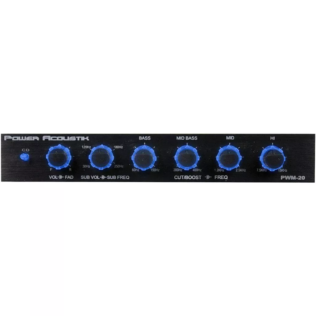 Power Acoustik 4-band Parametric Equalizer With Subwoofer Electronic Crossover