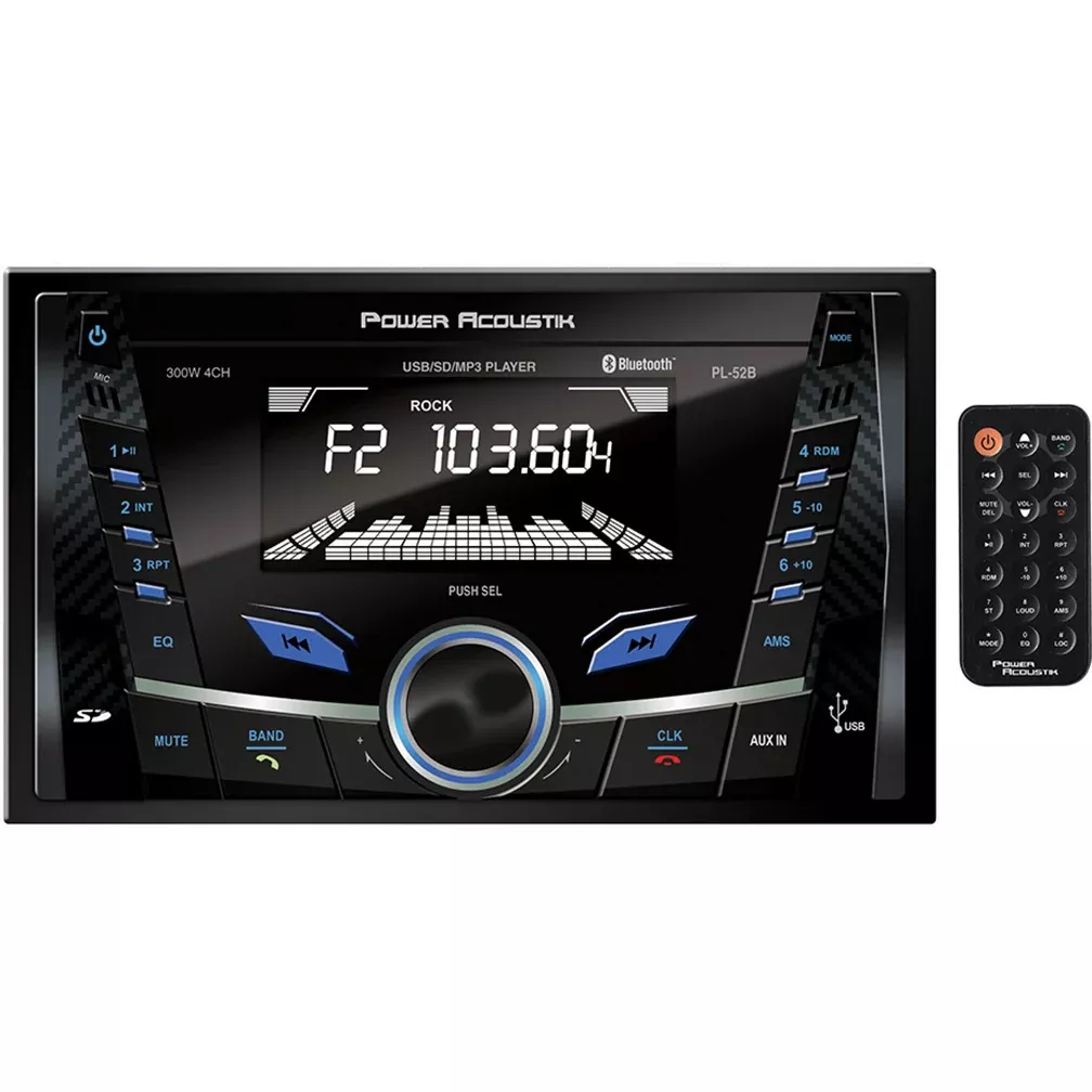 Power Acoustik D.din Am/fm/usb/sd/bt Mechless