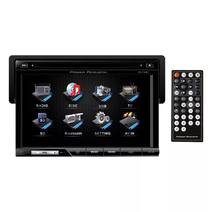 Power Acoustik Oversized 7" Detach Touch Screen Receiver Tft/lcd Dvd Am/fmBluetooth A2dp