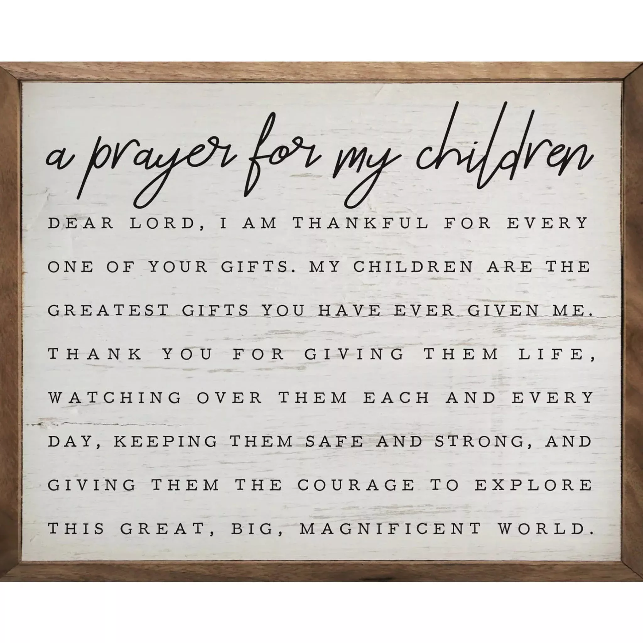 A Prayer For My Children Sign