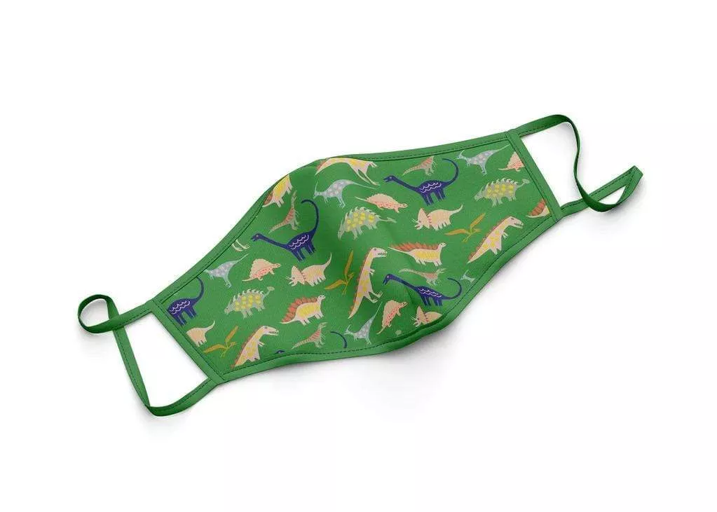Printed Cotton Face Mask - Paleontology