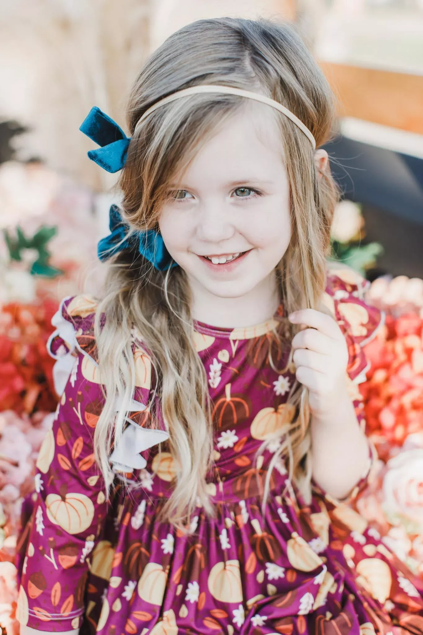 Pumpkin Patch 3 /4 Sleeve Ruffle Twirl Dress