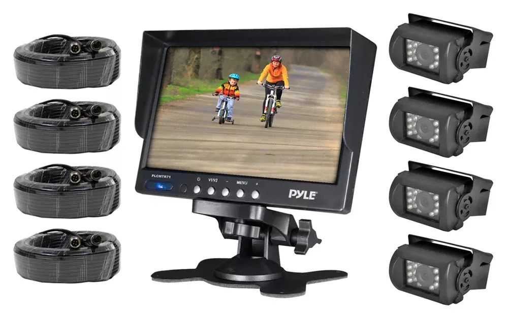 Pyle PLCMTR74 7" Monitor with 4 camera set