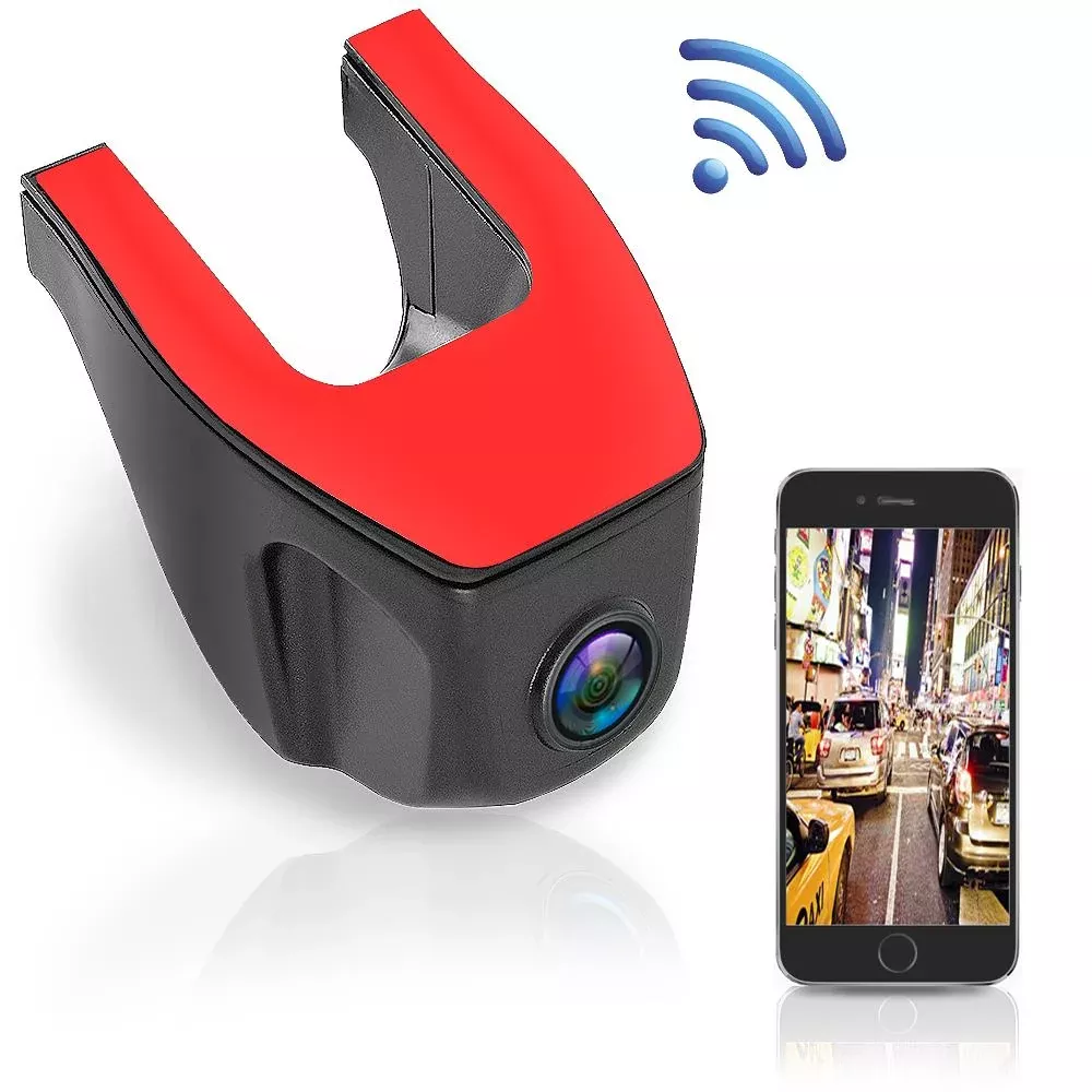 Pyle PLDVRWFI65 Compact 1080p Wi-Fi Dash Cam with Smartphone App Control