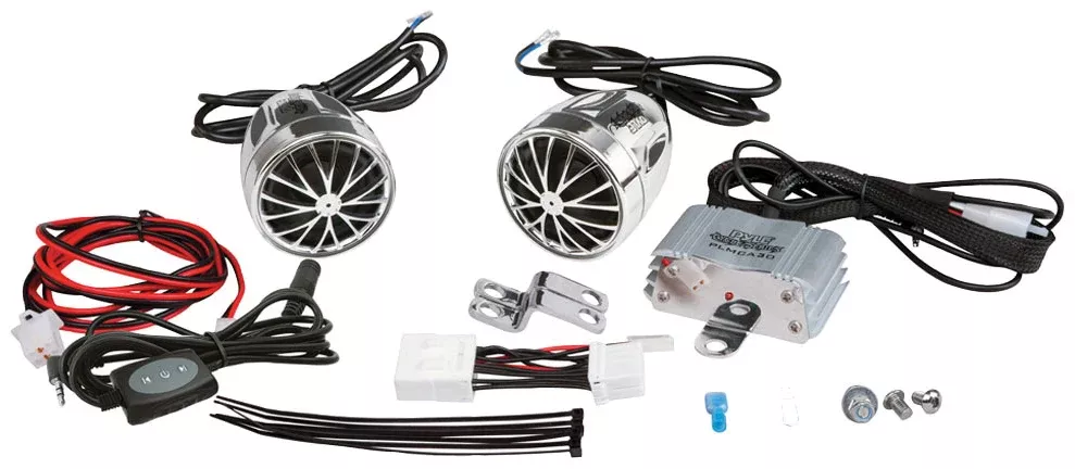Pyle PLMCA31BT Motorcycle 400W Amp w/ Dual Mount Speakers Bluetooth