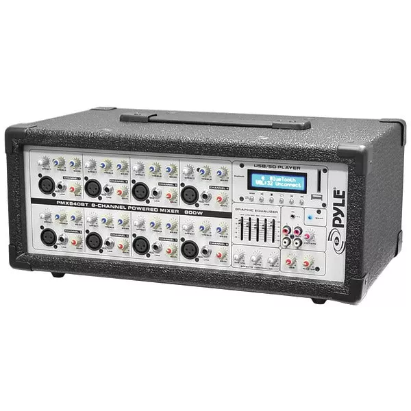 Pyle PMX840BT 8-Channel 800-Watt Bluetooth Mixer