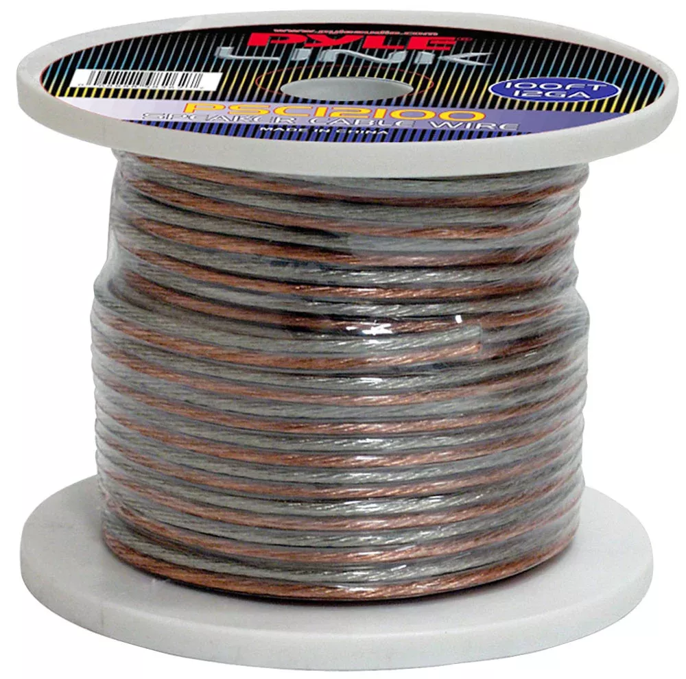 Pyle PSC12100 12 Gauge 100 ft. Spool of High Quality Speaker Wire