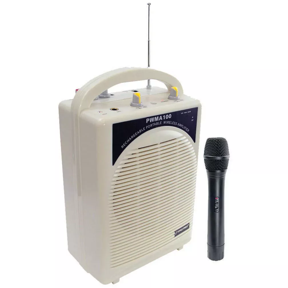 Pyle PWMA100 Rechargeable Portable PA System w/ Wireless MIC