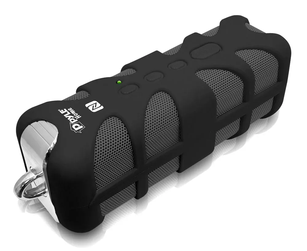 Pyle PWPBTN65BK Black Wireless Marine Bluetooth Speaker w/ NFC Pairing & Aux Input