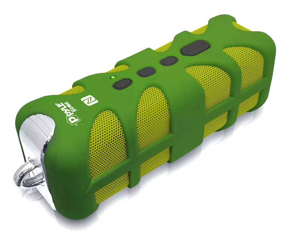 Pyle PWPBTN65GN Green Wireless Marine Bluetooth Speaker w/ NFC Pairing & Aux Input