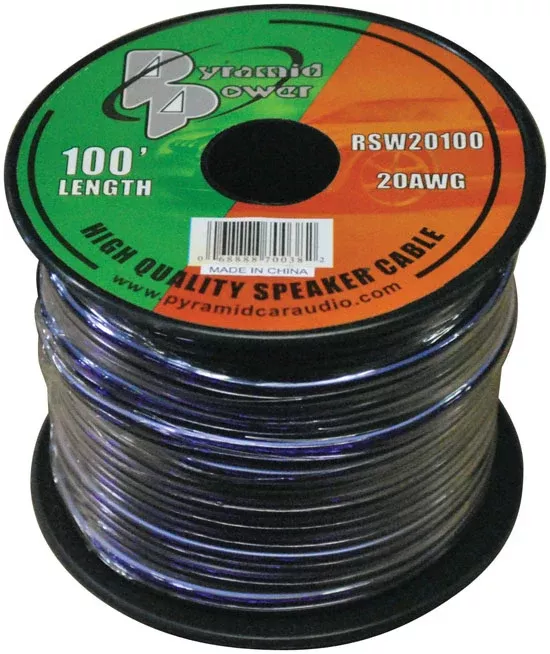 Pyramid RSW20100 100' foot ft 20 Gauge Speaker Wire