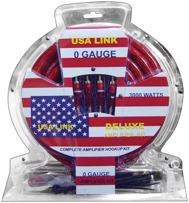 Q-Power USA Link Deluxe 0 Gauge 3000 Watt Car Amplifier Wiring Installation Kit
