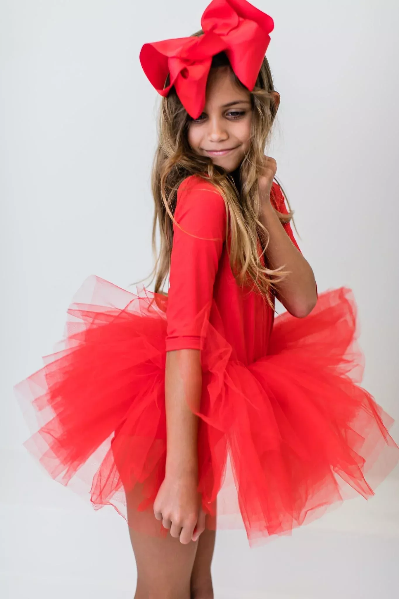 Red 3 /4 Tutu Leotard