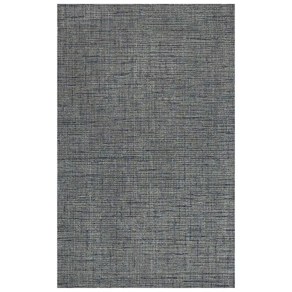 Rizzy Home Alora Decor Zion 8'6" x 11'6" Checked/Solid Blue/Ivory Hand-Tufted Area Rug