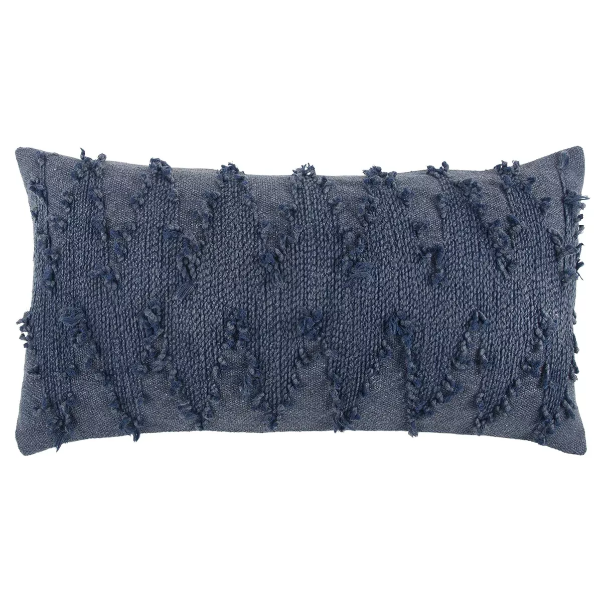 Rizzy Home | T13118 | Poly Fill Decorative Pillow | 14"x26" Blue/Neutral/ Deconstructed Chevron