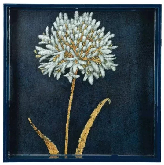 RockFlowerPaper Shimmering Blossom Lacquered Serving Tray - 15"
