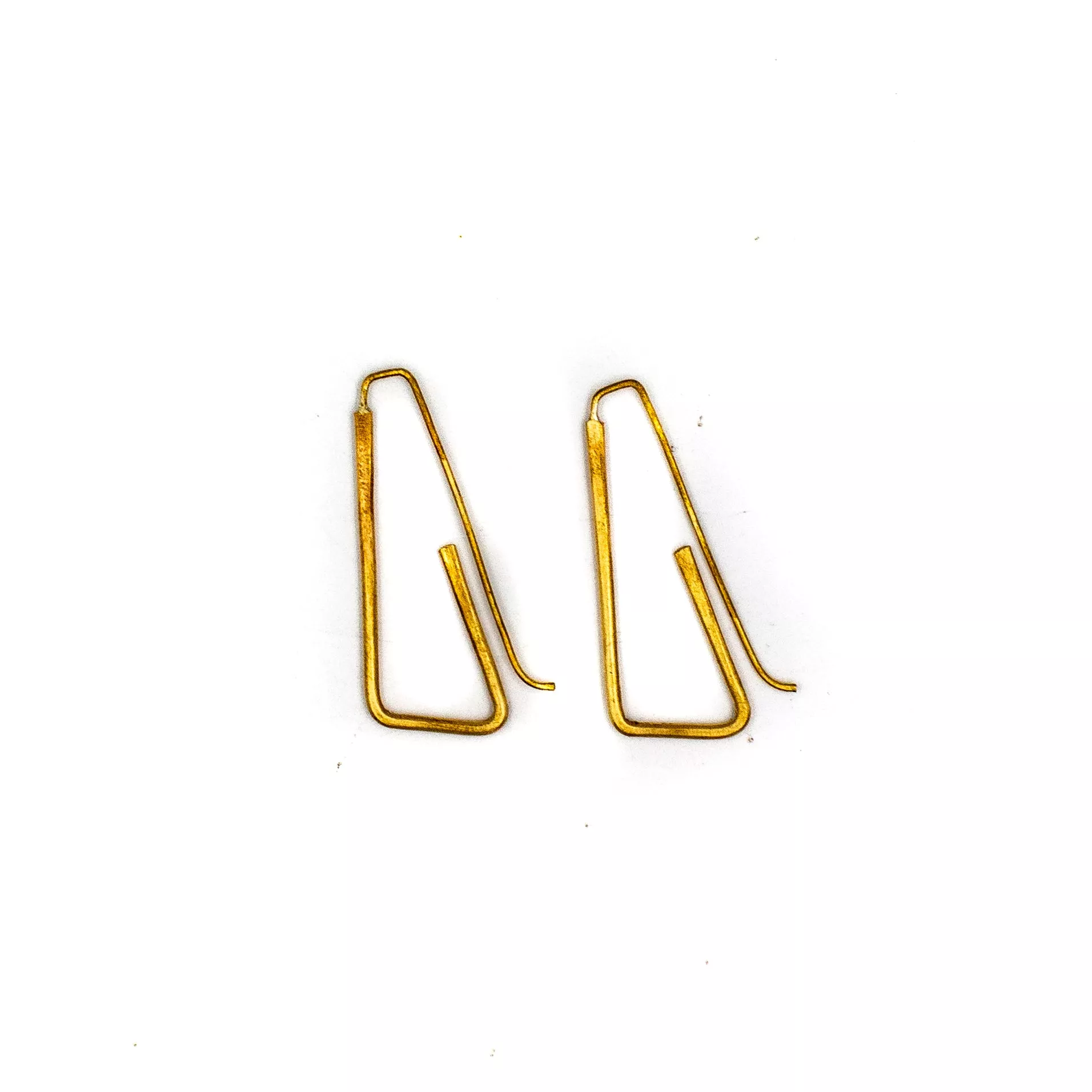 Roya Earrings in Brass by Julie Cooper Designs Small