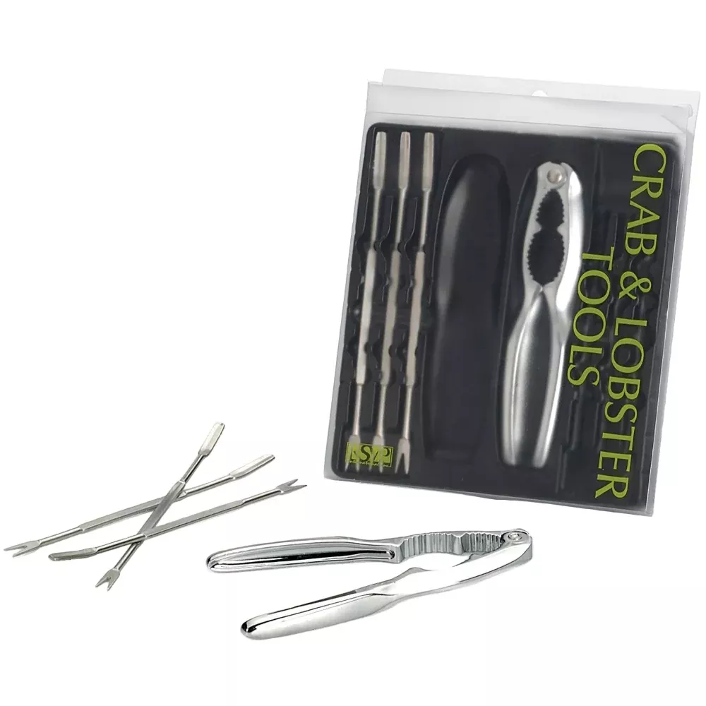 RSVP Deluxe Stainless Steel Crab & Lobster Tool Set - 8 pc.