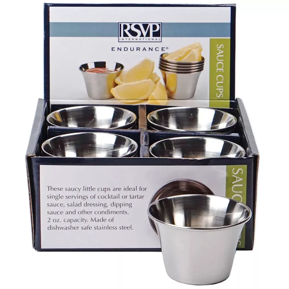 RSVP Stainless Steel Sauce & Condiment Cup - 2 oz.