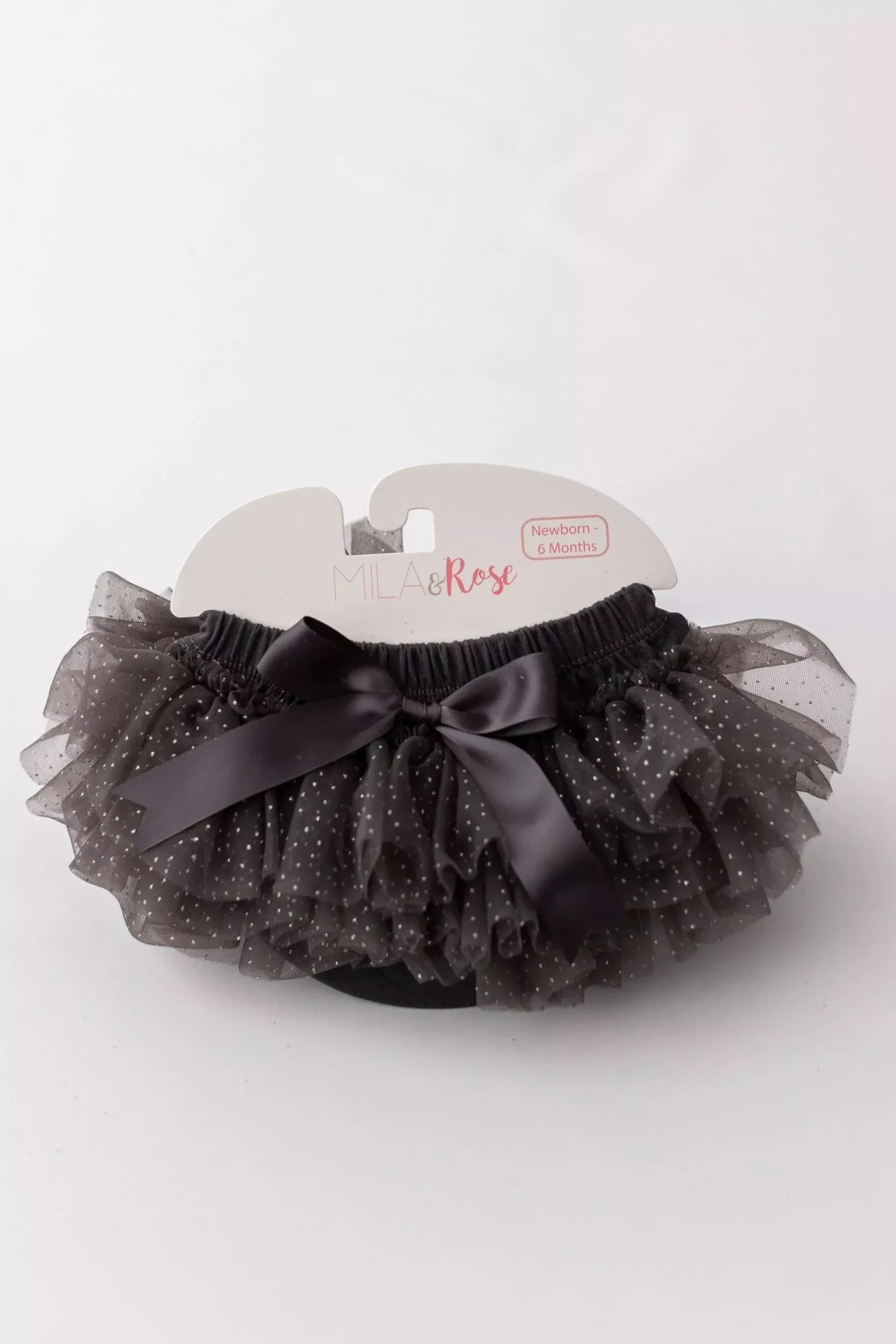 SALE Charcoal & Silver Glitter Ruffle Tutu Bloomer