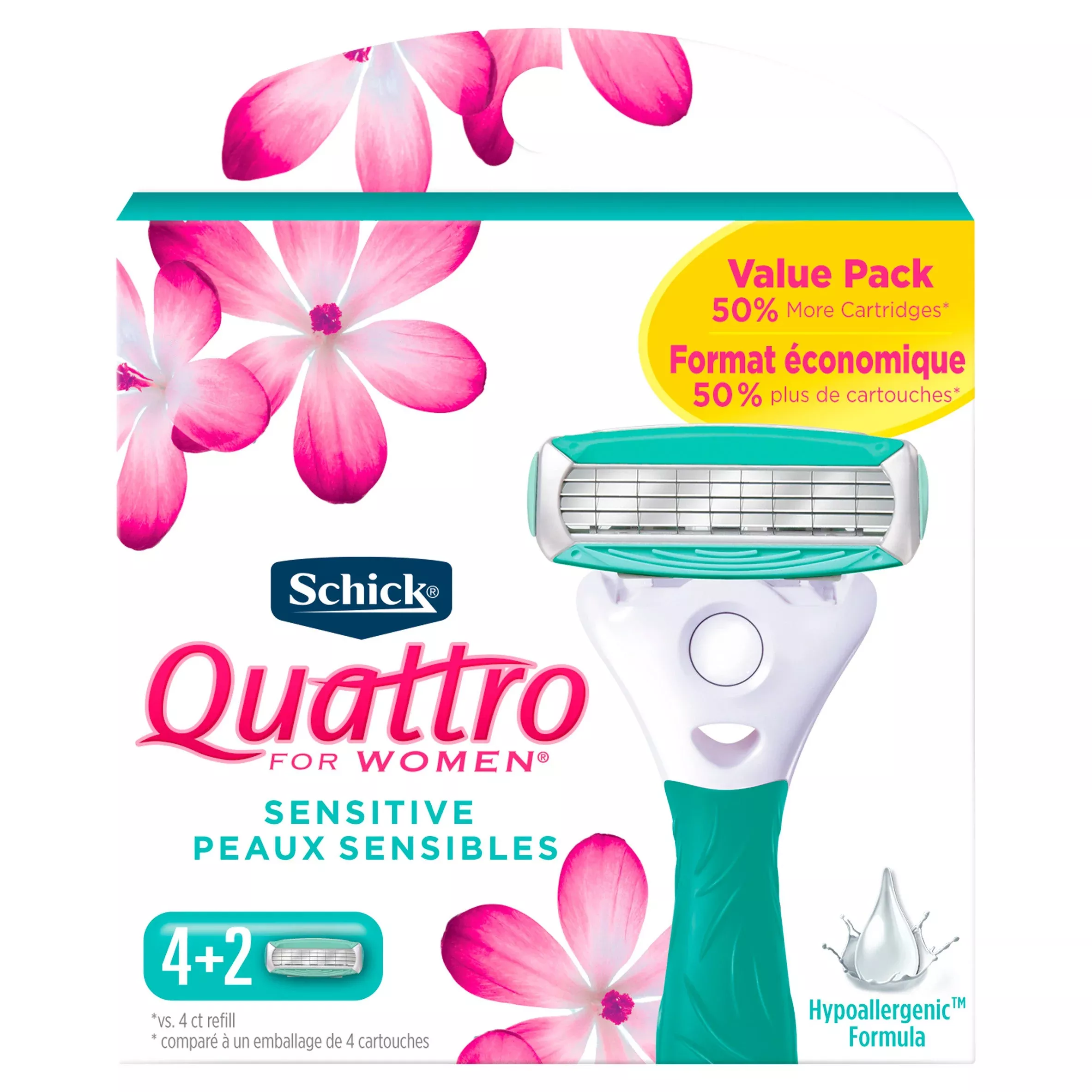 Schick Quattro For Women Refill Pack