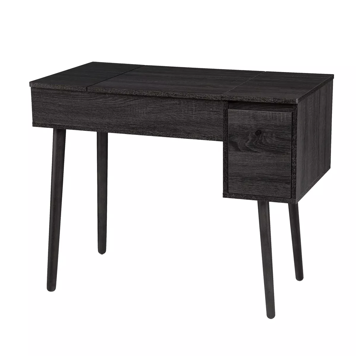 SEI Furniture Harzen Storage Vanity w/Mirror, Black