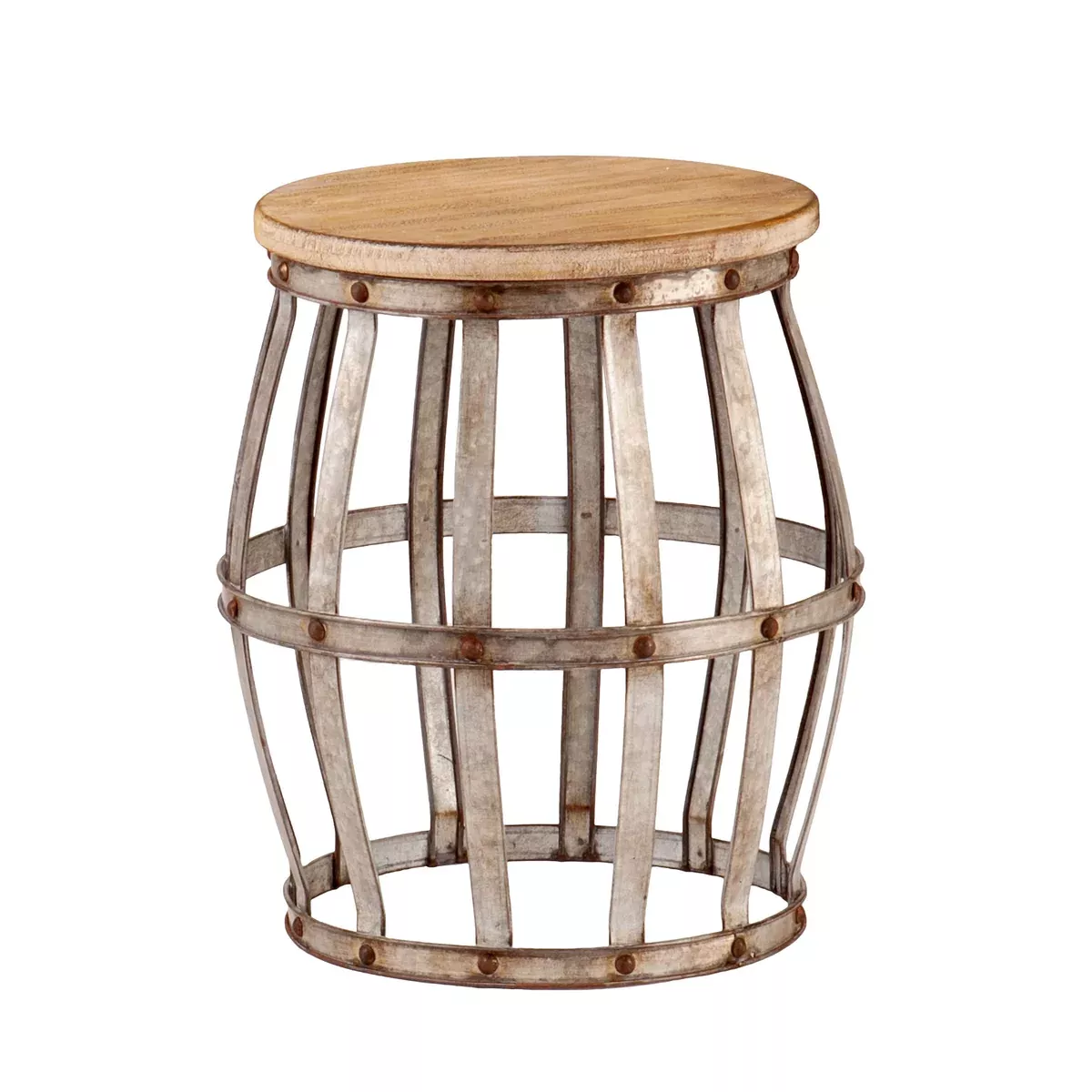 SEI Furniture Mencino Accent Table, Silver