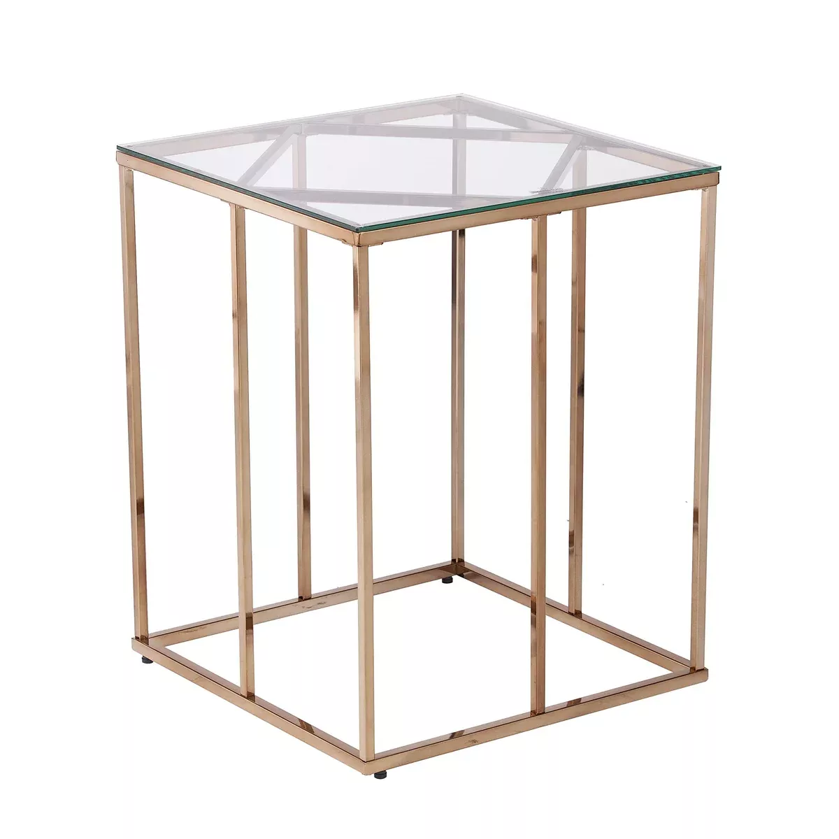 SEI Furniture Nicholance End Table, Champagne
