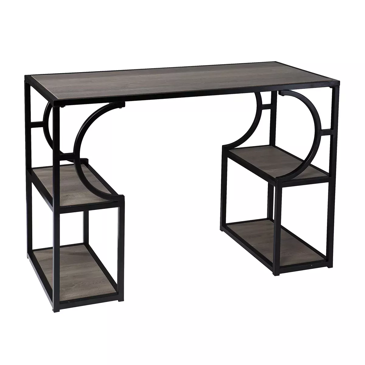 SEI Furniture Tyberton w/Storage Writing Desk, Natural/Black (AMZ7309111OH)