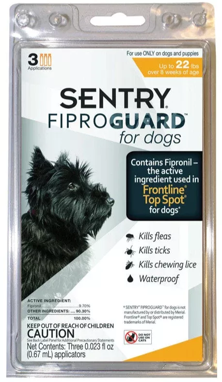 Sentry Fiproguard Flea & Tick Drops (Dog) - 3 pc.