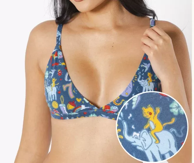 Shinesty Women's Triangle Bralette - Soft MicroModal Wireless Comfort Bra