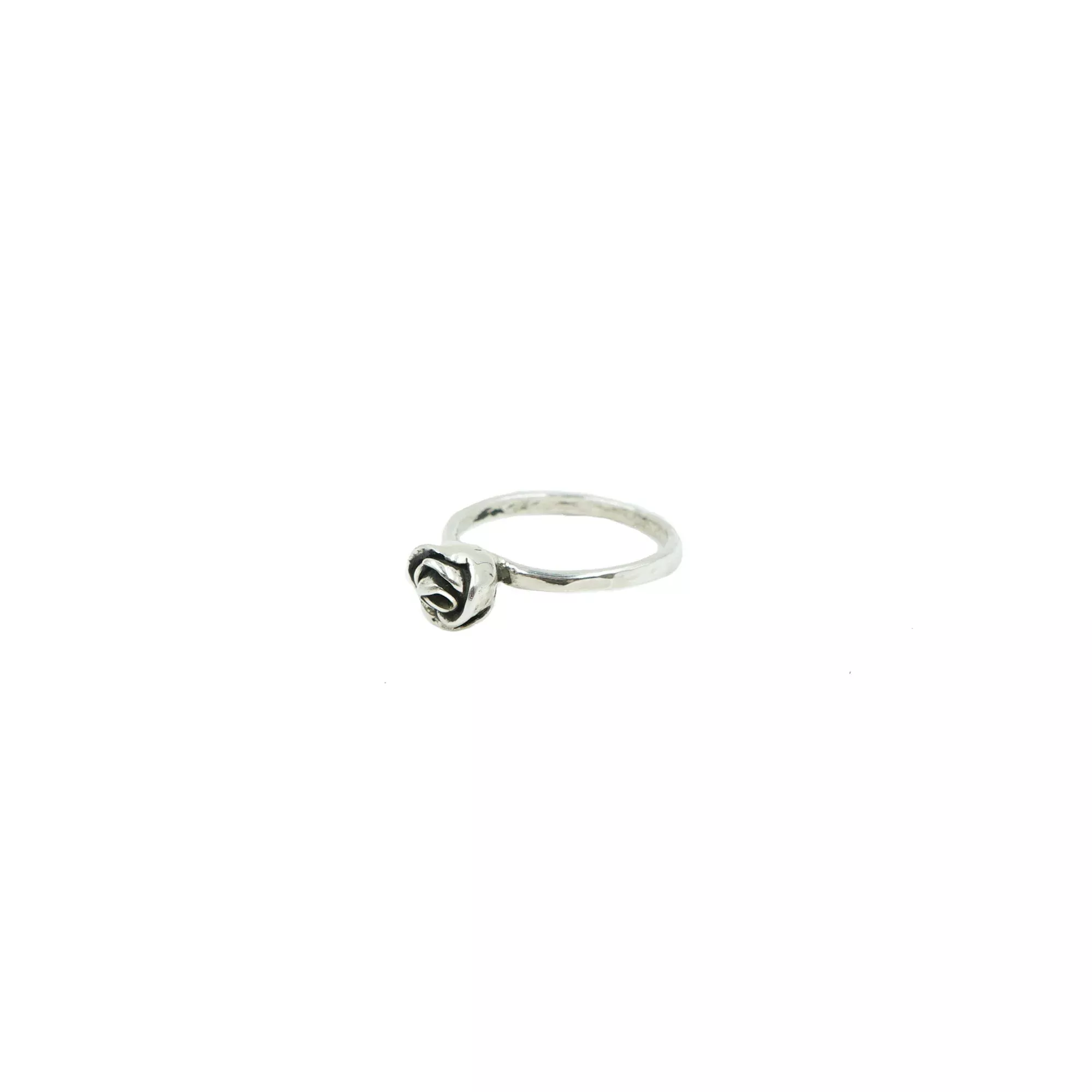 Silver Mini Rose Ring