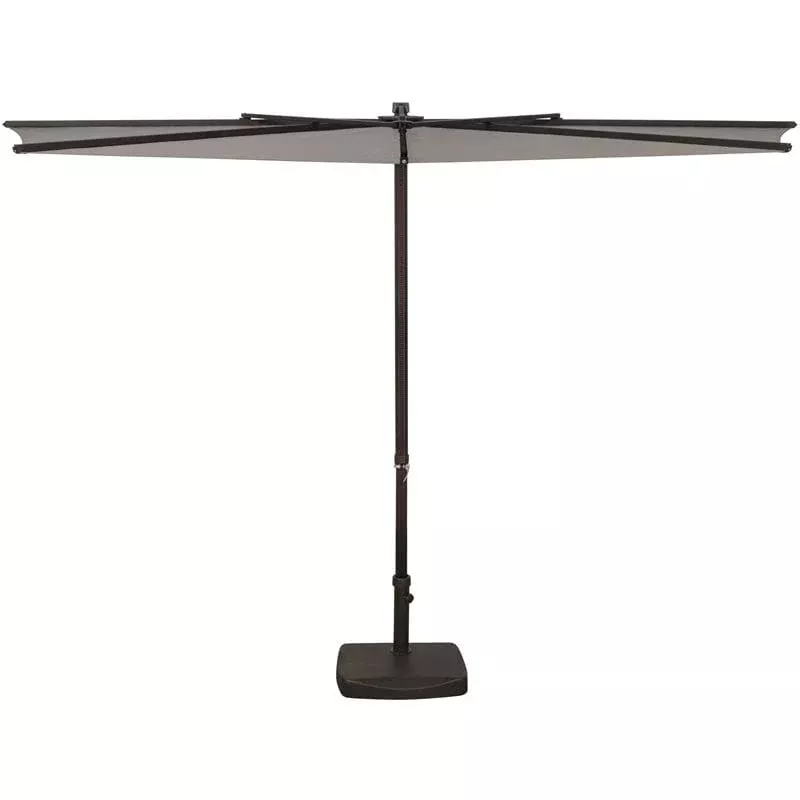 SimplyShade Amelia Modern Polyester Half Umbrella in Bronze/Stone