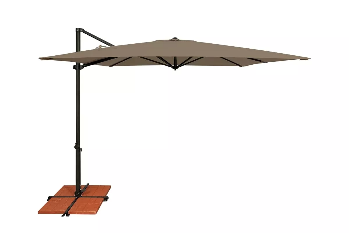 SimplyShade SSAG5A-86SQ09-D3474 Skye Cantilever Umbrella, Taupe & Black