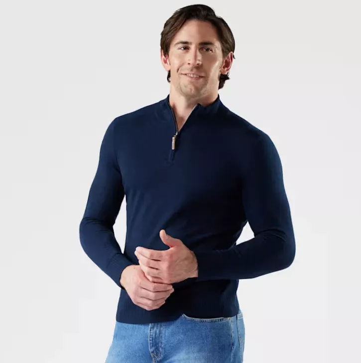 Smartwool Men's Sparwood Half Zip Sweater - Lightweight Merino Wool Blend