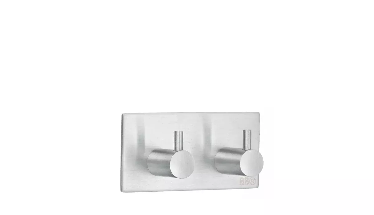 Smedbo B1106 Design Double Hook, Polished/Brushed Stainless Steel