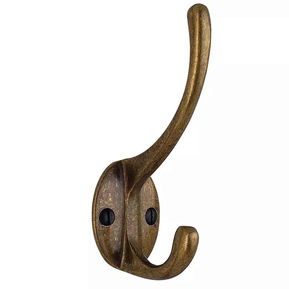 Smedbo Coat & Hat Hook 4 3/8" Antique Brass