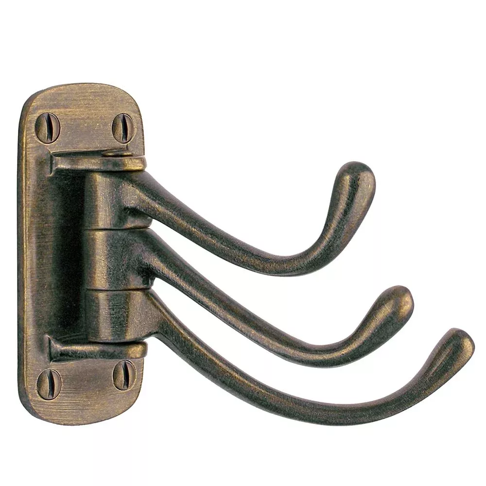 Smedbo Coat Hook Triple Antique Brass