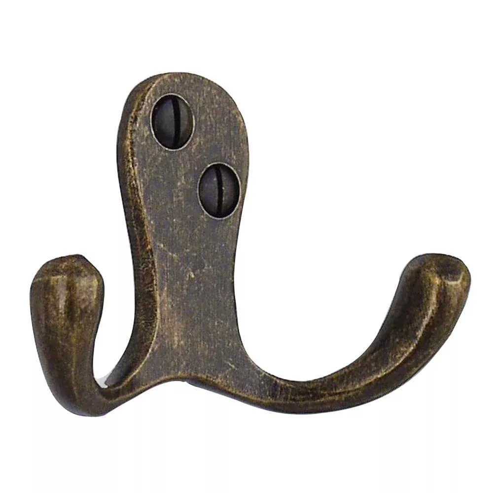 SMEDBO Double Coat Hook 1 3/4", Antique Brass