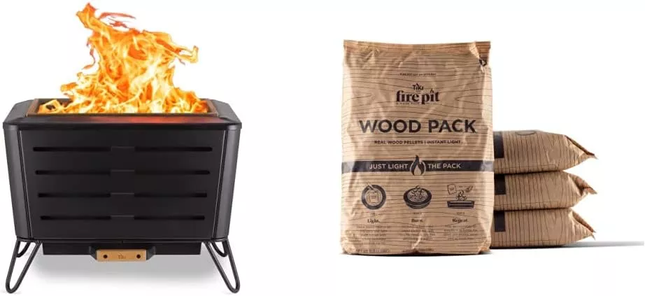 Smokeless Fire Pit Rectangular Wood Burning Outdoor Firepits,Stainless Steel, Great for Camping 14.5x21.5x16.7