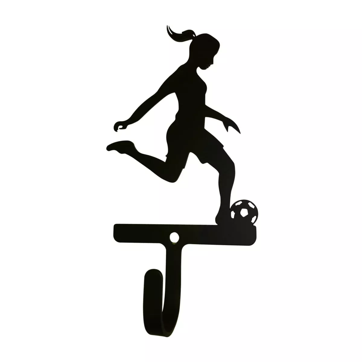 Soccer Womans Girl Wall Hook Small