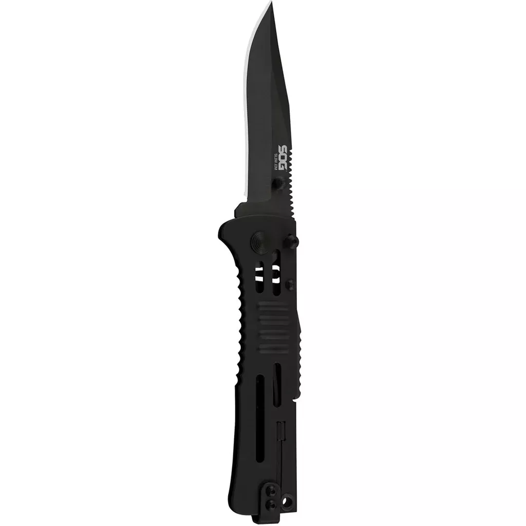 Sog Slimjim Folding Knife (black Straight Edge)